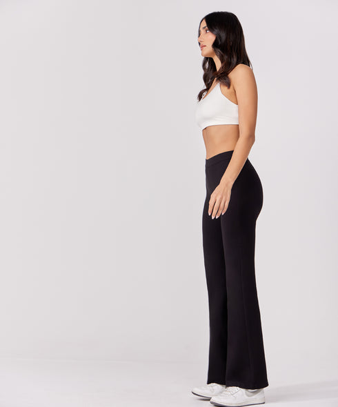 Ponte Flared Black Pant